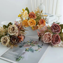 1/3pcs Silk Artificial Flowers Roses Peony Wedding Bridal Bouquets Home Outdoor Garden Arch Diy Gifts Festival Table Decorations