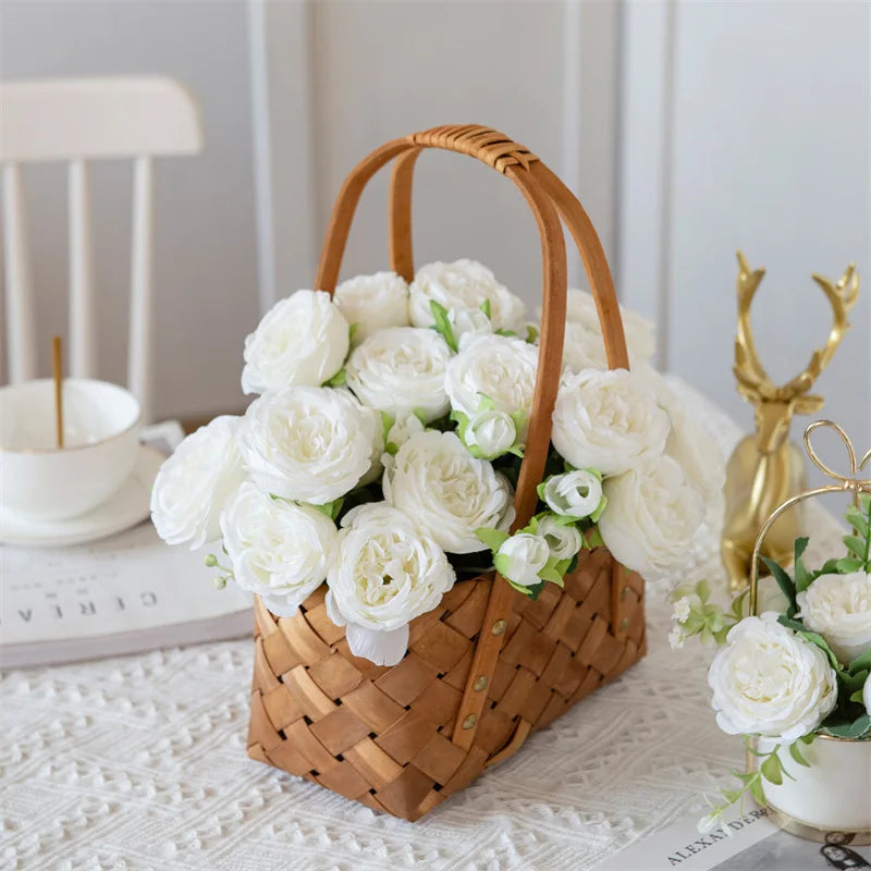 1/3pcs Artificial Flower silk Peony rose Bouquet for Home decor Table vase Wedding bridal bouquet Decoration diy gift Hot sales