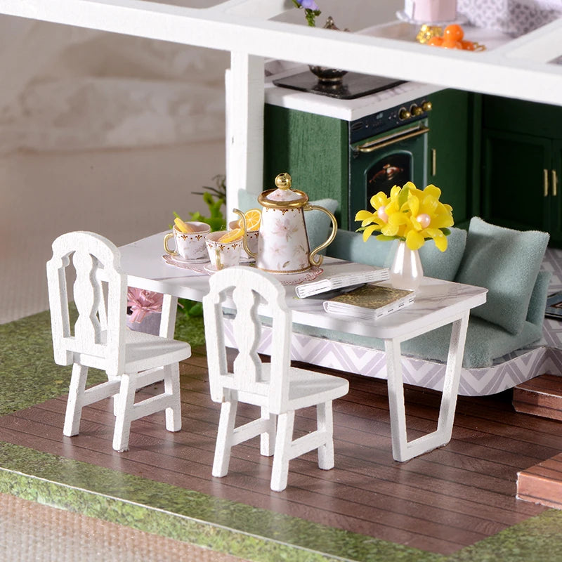 Children's wooden creative handmade DIY small villa toys 14+teenagers' adult birthday gifts for romantic girlfriends' houses