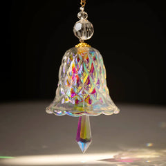 Crystal Wind Chimes Glass Bell Hanging Suncatcher Christmas Decoration Birthday Gift Crystal Bells for Wedding Souvenir