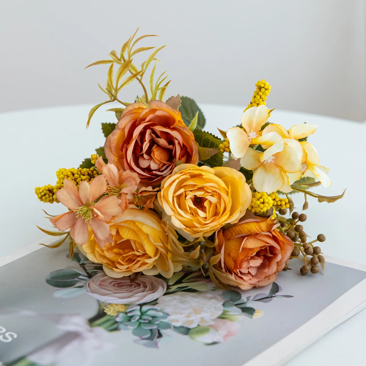 1/3pcs Silk Artificial Flowers Roses Peony Wedding Bridal Bouquets Home Outdoor Garden Arch Diy Gifts Festival Table Decorations