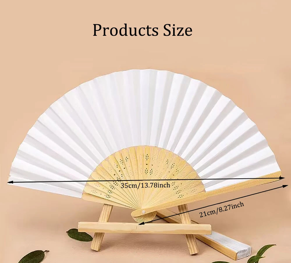 The Bride Folding Fans Foldable Bamboo Fans Souvenir Gifts Wedding Party Anniversary Day Outdoor Gathering Decor DIY Accessories