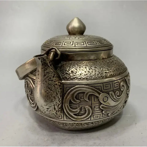 China White copper archaize teapot crafts statue