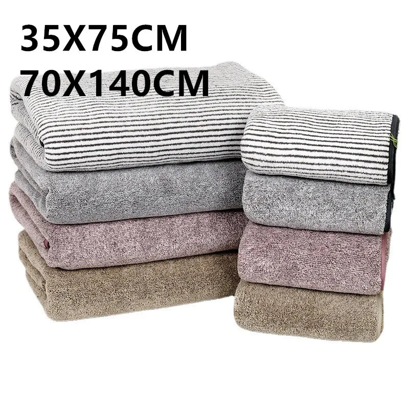Bamboo charcoal fiber bath towel, dry hair cap, coral velvet, thickened shower gift, antibacterial towel, quick drying for men a