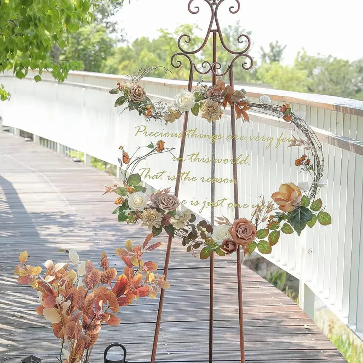 Champagne Rose Artificial Flowers Fake Flower   Decor Party Garden Wedding Marriage Decoration Bouquet Garland Accessory Leaves