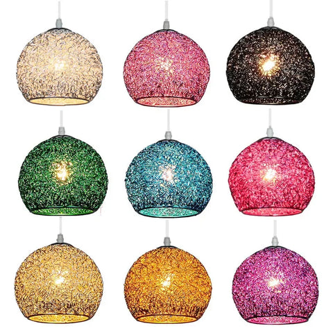 New Creative Nordic Color Macaron Aluminum Wire Chandelier Personalized Modern Simple Restaurant Bedside Aisle Lighting Fixtures