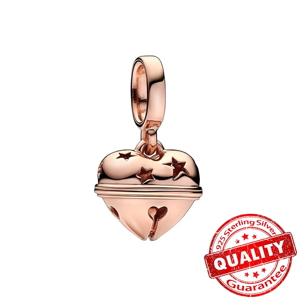 Christmas Series 925 Sterling Silver Gift Box Elk Crystal Ball Love Hot Air Balloon Charms Fit DIY Bracelet Necklace Holiday