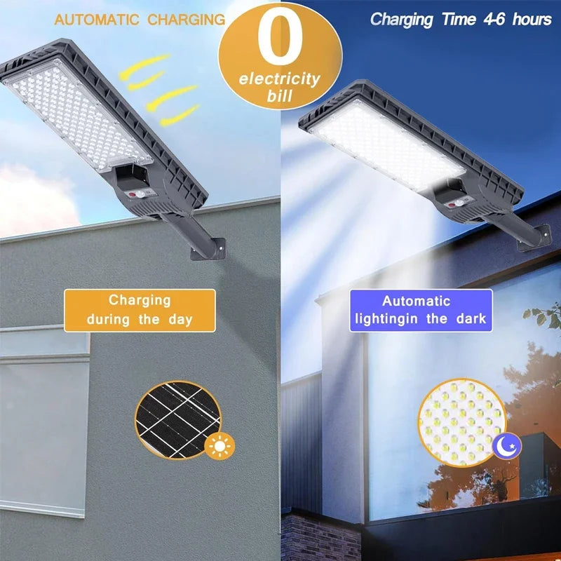 Upgraded Super Bright Solar Garden Light Outdoor Solar Lamp Motion Sensor High Powered Street Spotlights Outdoor Lighting