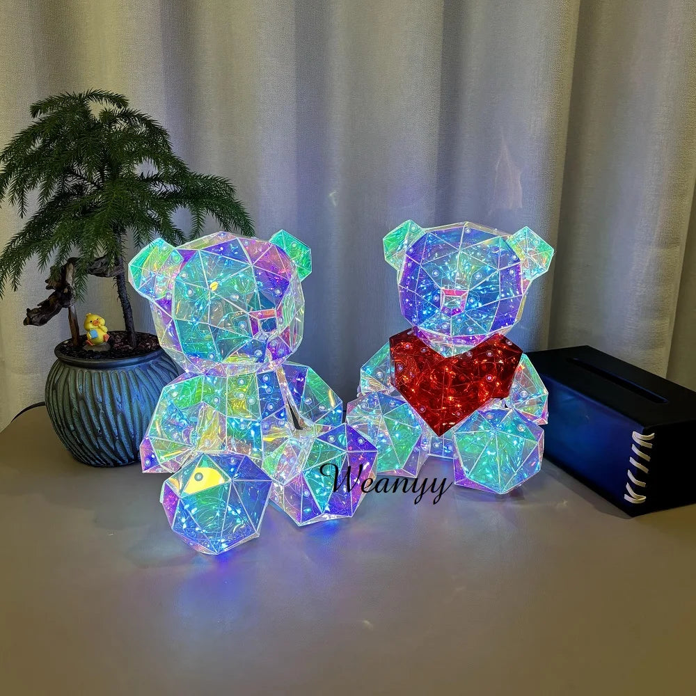 Night Ambient LED Light 3D Twinkle Luminous Teddy Bear