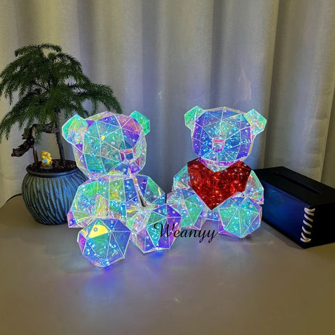 Night Ambient LED Light 3D Twinkle Luminous Teddy Bear