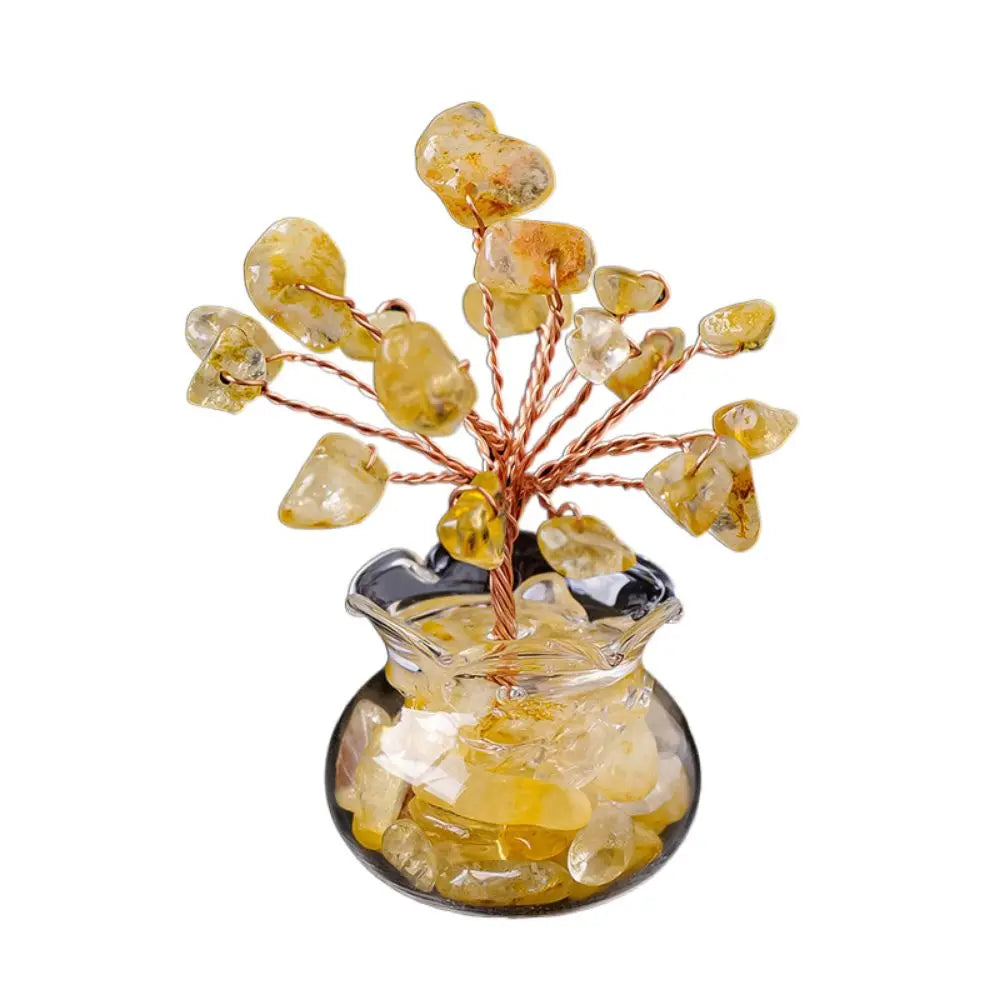 Natural Gemstone DIY Mini Crystal Gravel Tree Rose Quartz Amethyst Healing Stones Children's Gift Home Ornaments Crystal Trees
