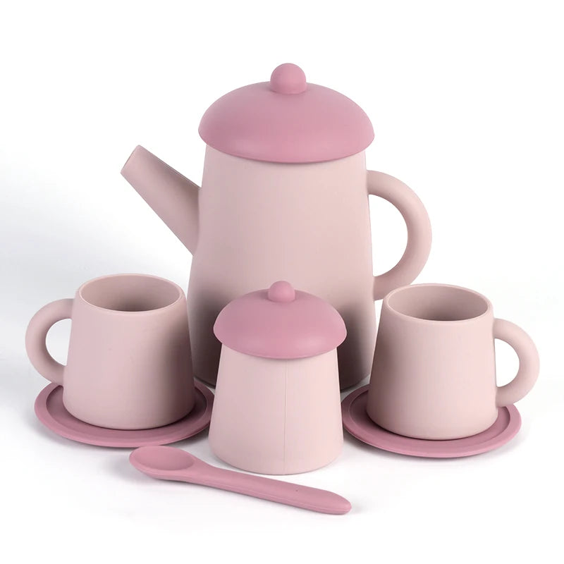 Silicone Tableware Mini Cups Set Pretend Play Toys Kitchen Child Kids Tea Cup Kitchen Baby Early Education Toy Sets Bpa Free
