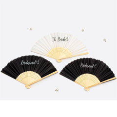 The Bride Folding Fans Foldable Bamboo Fans Souvenir Gifts Wedding Party Anniversary Day Outdoor Gathering Decor DIY Accessories