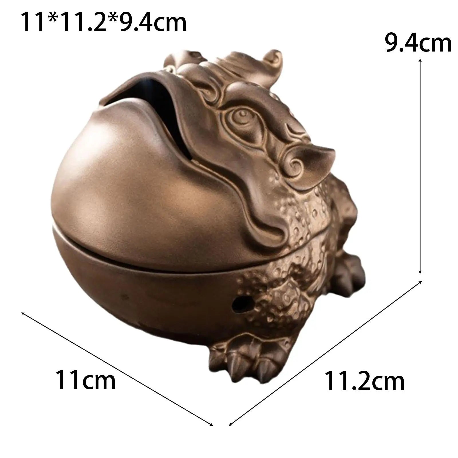 Censer Burner Brave Troops Carved Retro Hotel Toad Tea Ceremony Chinese Styles Feng Shui Ornament Office Decoration Cense Burner