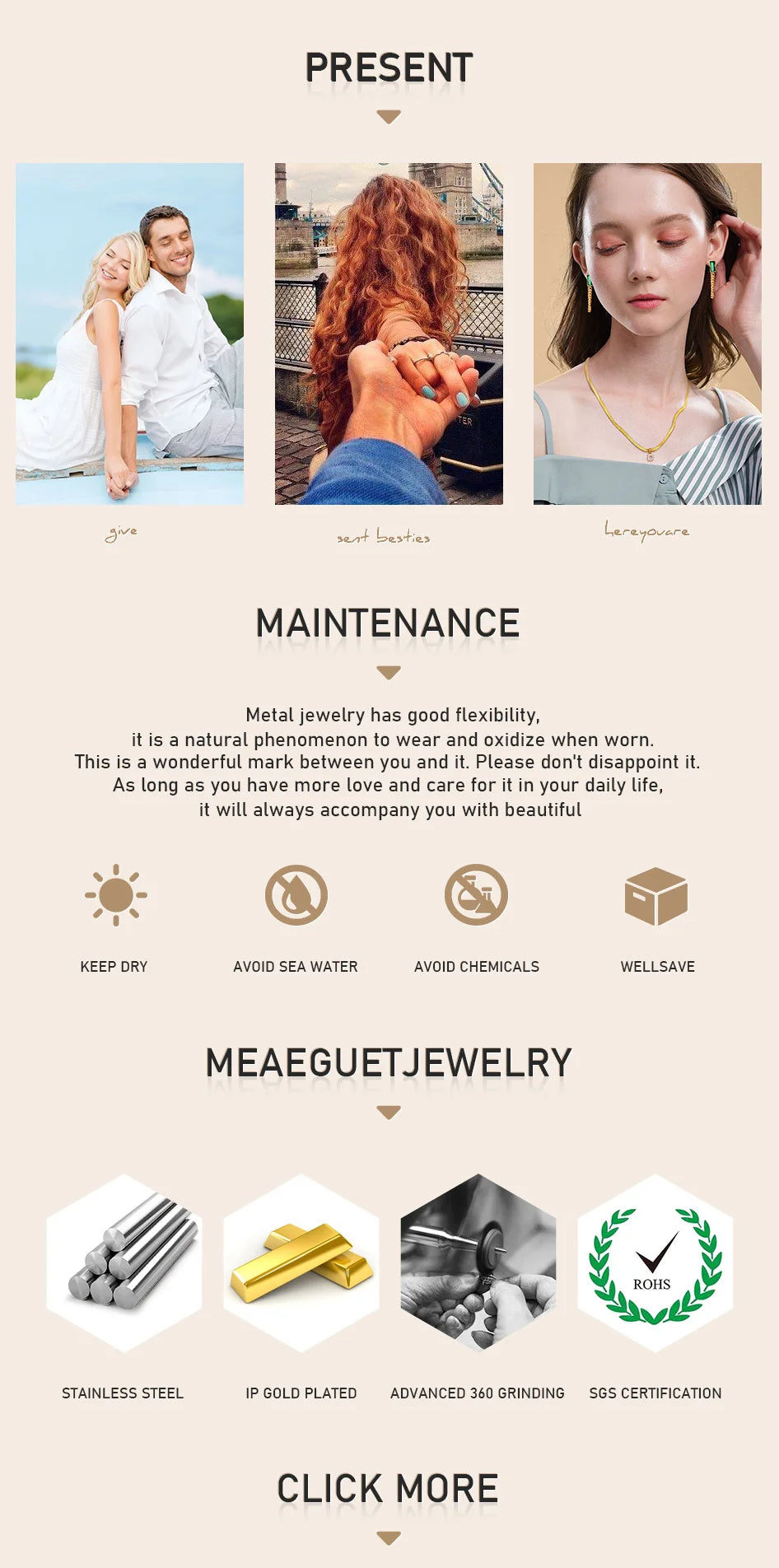 Cherry Charms Necklace for Women,14K Gold Plated Stainless Steel Chain Birthday Gift