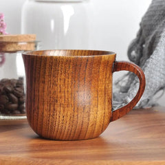 1pc Wooden Mugs  Vintage Teacup Handmade Wood Mug Coffee Espresso Tea Cups, Tea cup Trumpet cup For Kitchen Living Room