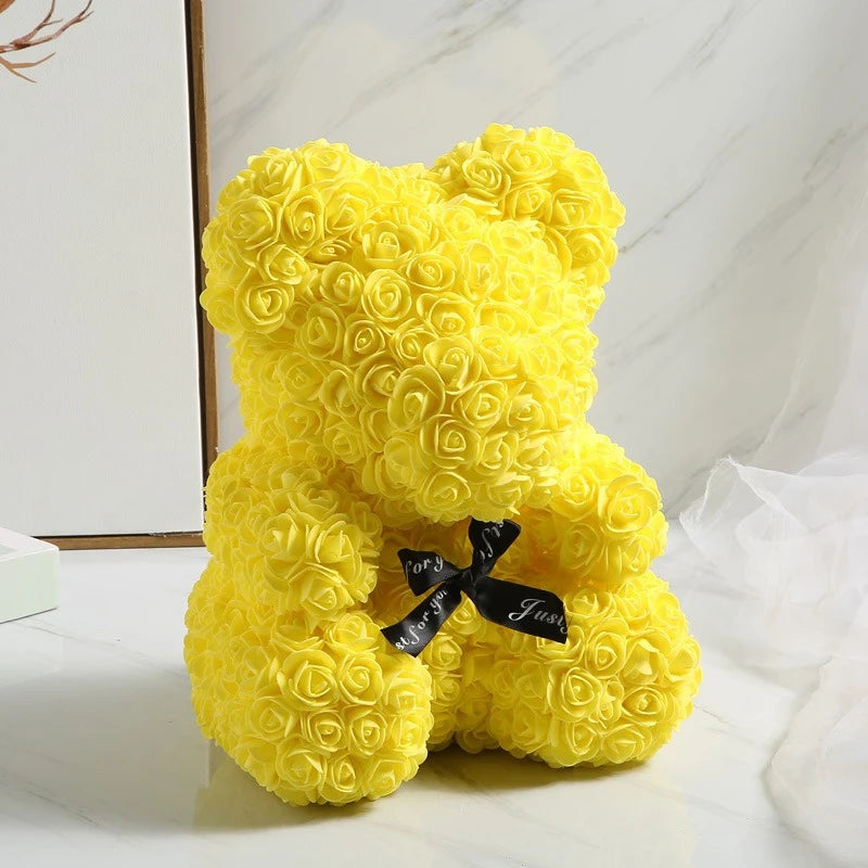 1pc Artificial Rose Bear Flower a Gift for Women Christmas Valentine's Day Birthday Anniversary Supplies  Party Decoration