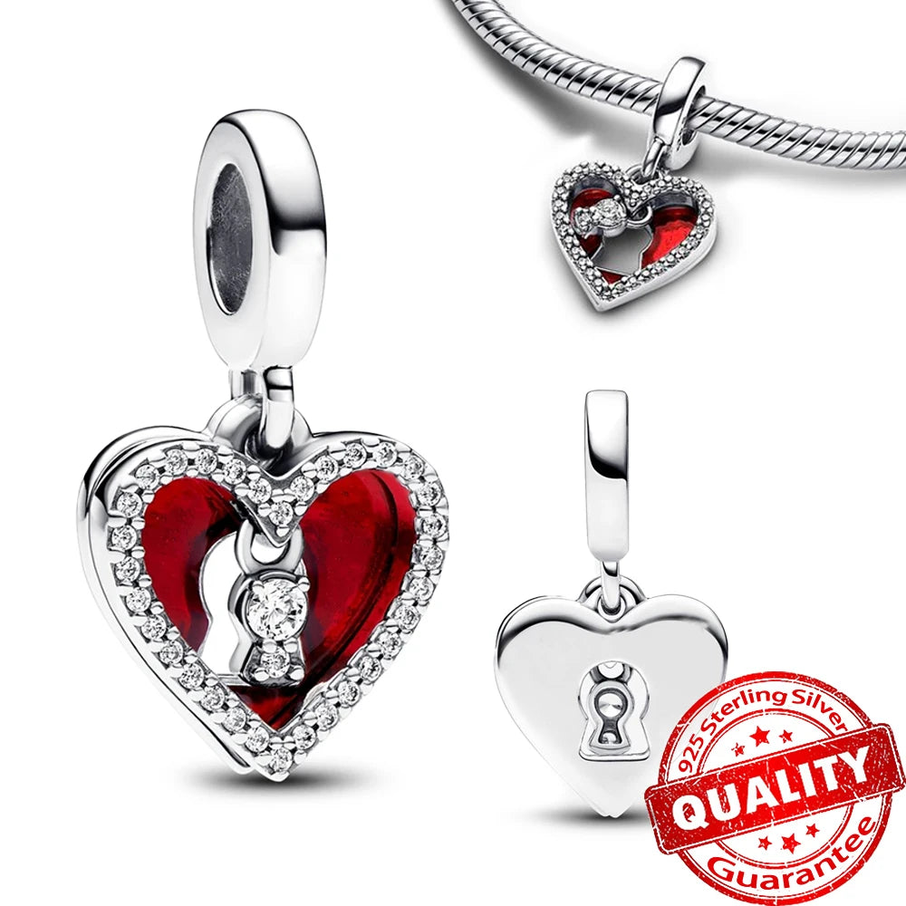 Christmas Series 925 Sterling Silver Gift Box Elk Crystal Ball Love Hot Air Balloon Charms Fit DIY Bracelet Necklace Holiday