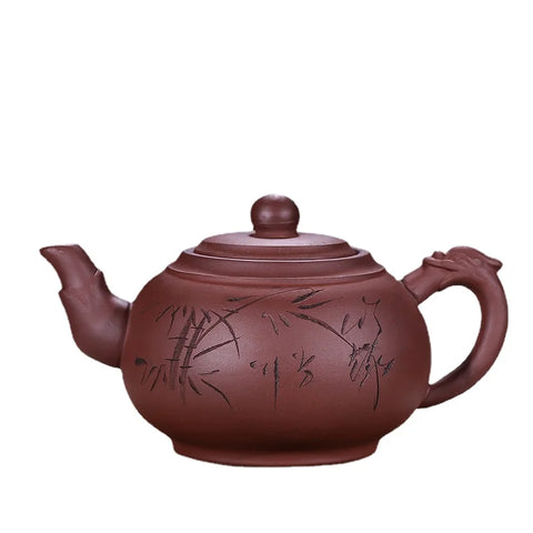 Chinese Yixing teapot purple clay tea pot handmade unique shape purple casserole household Dahongpao Tieguanyin tea set 450ml