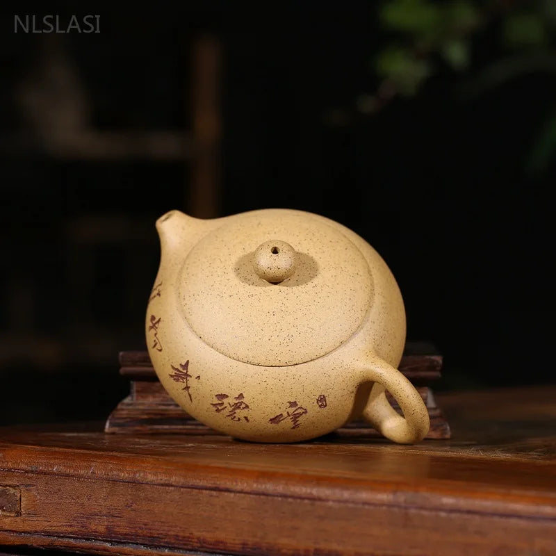 170ml Yixing Purple Clay Tea Pot Hand-carved Filter Beauty Teapot Tradition Pu 'er Tea Infuser Customized Chinese Zisah Teaware