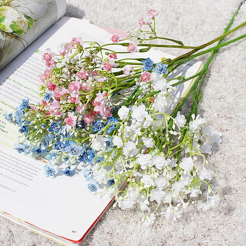 Artificial Flower Gypsophila Festival Party Wedding Bride Bouquet Outdoor Garden Garland Home Vase Table Handmade Diy Gift Decor