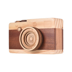 Wooden Music Box  Camera Design Classical Melody Birthday Christmas Festival Musical Gifts Home Office Decoration Crafts