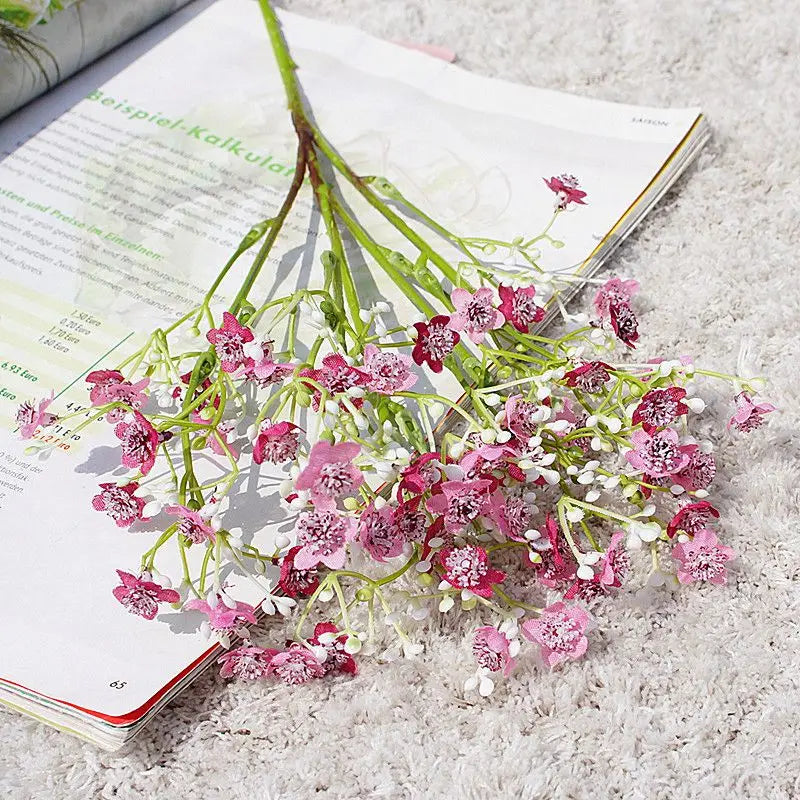 Artificial Flower Gypsophila Festival Party Wedding Bride Bouquet Outdoor Garden Garland Home Vase Table Handmade Diy Gift Decor