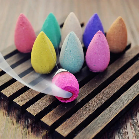 Natural Tower Incense Reflux Incense Cone Fragrance Scent Sandalwood Air Purifying Freshener Toilet Decor