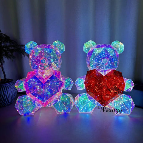 Night Ambient LED Light 3D Twinkle Luminous Teddy Bear