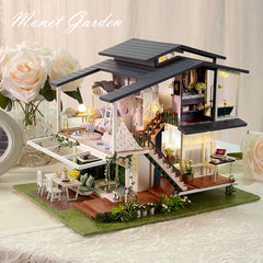 Children's wooden creative handmade DIY small villa toys 14+teenagers' adult birthday gifts for romantic girlfriends' houses