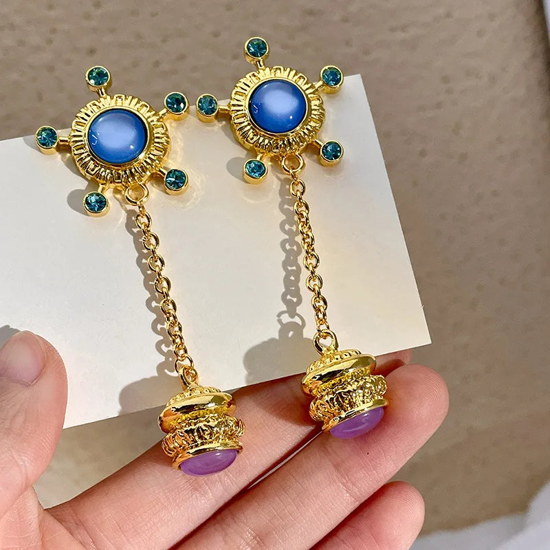 Women Middle Vintage Palace Heart Pearl Rhinestone Necklace Earrings Fashion Elegant Classic Bracelet Chorkers Chains Jewelry