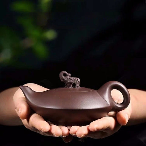 180CC Yixing Clay Teapot Elephant Design Lid Household Kung Fu Teaware Ceramic Kettle Raw Ore Teapots Tea Ceremony Supplies