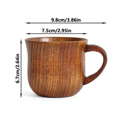 1pc Wooden Mugs  Vintage Teacup Handmade Wood Mug Coffee Espresso Tea Cups, Tea cup Trumpet cup For Kitchen Living Room