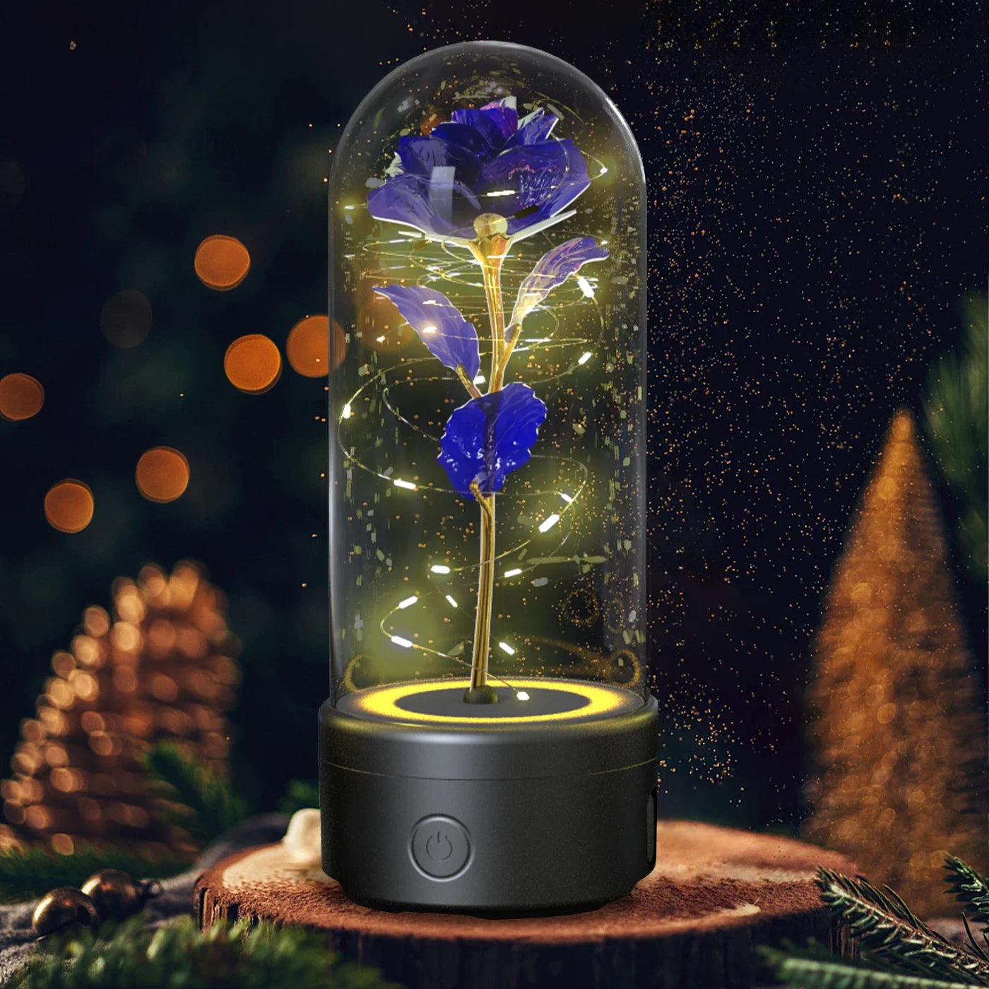 Creative 2 In 1 Rose Flowers Light And Bluetooth Speaker as Valentine's Day Gift