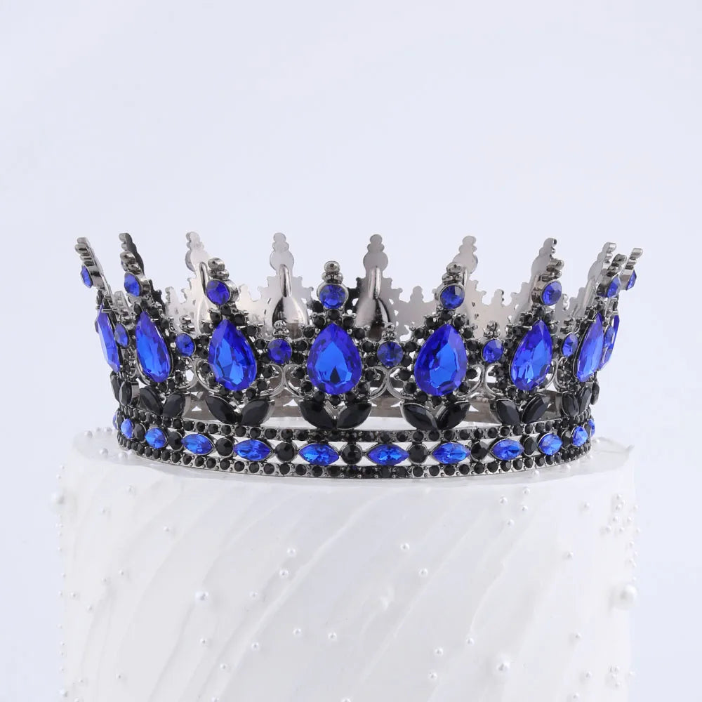 Beautiful Crystal Large Crown Cake Decoration Crown Cake Topper for Gril Birthday Party Cake Decorations