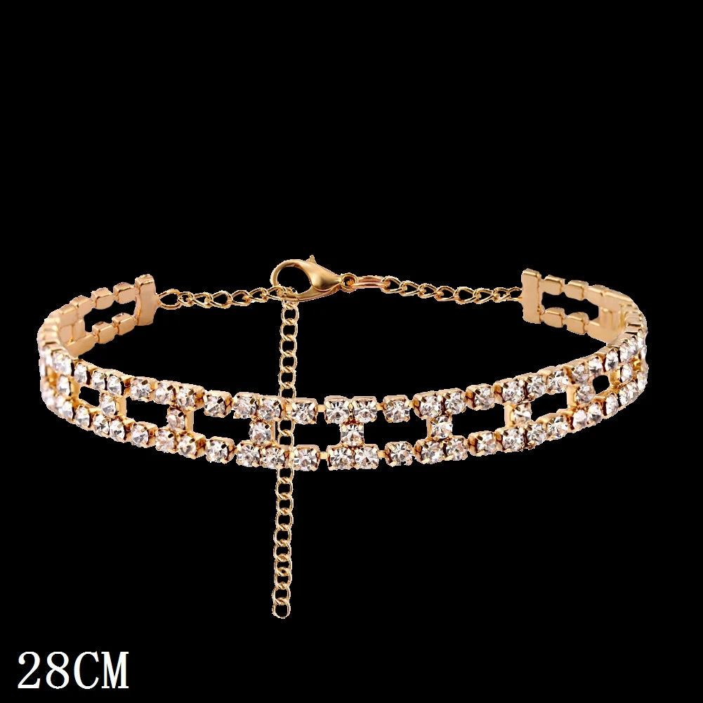Flatfoosie Hip Hop Iced Out Chunky Cuban Chain Anklets For Women Luxury Rhinestone Link Ankle Bracelet Beach Barefoot Jewelry