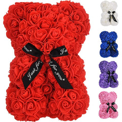 1pc Artificial Rose Bear Flower a Gift for Women Christmas Valentine's Day Birthday Anniversary Supplies  Party Decoration