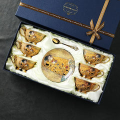 European style coffee cup high-value gift box set, tea tray, bone china, ceramic cup, tea set, afternoon tea gift