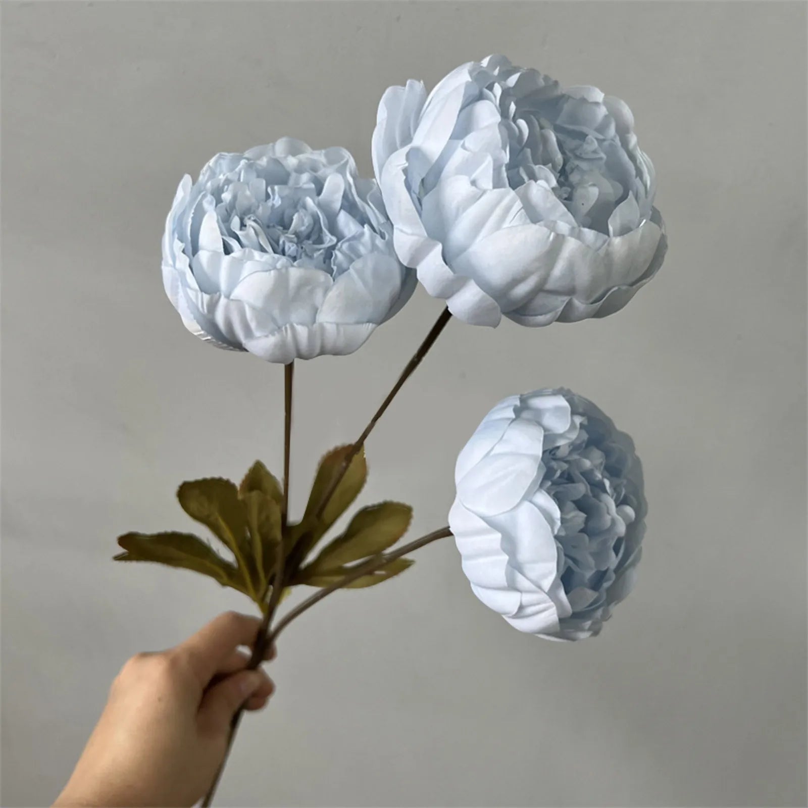 3heads Peony Cored Peony Artificial Flower Fake Rose Wedding Living Room Decoration